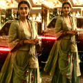 Sonam Kapoor ditches red for sage green tissue lehenga styled with a long jacket on Karva Chauth 2024 