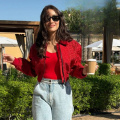 Shraddha Kapoor’s festive red cropped jacket and wide-leg jeans are a perfect Christmas combo