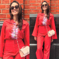 Mira Rajput embraces London’s charm in floral red shirt with matching pants and high-end sling bag