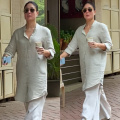 No drama, Kareena Kapoor Khan rocks laid-back style in long shirt and palazzo as she heads to work