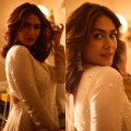 Mrunal Thakur glamorously twirls into the festive season in her exquisite Rs 29,988 beige silk anarkali 