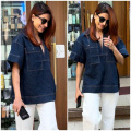 Samantha Ruth Prabhu pairs Rs 14,755 oversized denim top with white pants for the ultimate Gen-Z look 