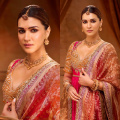 Anant–Radhika Shubh Ashirwad ceremony: Kriti Sanon shines in a pink and gold anarkali set from Manish Malhotra's archival collection, making it an ideal choice for this wedding season