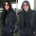 Shruti Haasan’s airport look in black turtleneck top, jacket, and track pants is sporty cool at its finest 