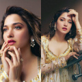 Tamannaah Bhatia walks straight into our wedding-season mood board with her golden Anarkali and custom Louboutin heels 