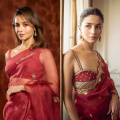 Alia Bhatt aces the art of styling red sarees: Which of the two outfits is your favorite?