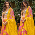 Throwback to Mrunal Thakur's yellow floral lehenga to shine bright at your BFF's haldi 