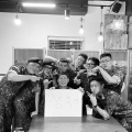 BTS’ RM visits birthday fan event at café with fellow military men, poses with soldier friends; PICS