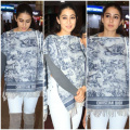 Sara Ali Khan repeats Rs 1,15,000 Dior poncho at Mumbai airport; styles it EXACTLY with thigh-high suede boots like her 2021 look