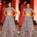 Mira Rajput looks like princess in blue and silver embellished lehenga as she turns showstopper for Jade by Monica and Karishma