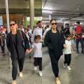 Kareena Kapoor’s airport outfit featuring Issey Miyake's black three-piece co-ord set is a monochrome look that only she can pull off with such style