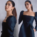 Mira Kapoor flares up weekend drama in head-to-toe Dior ft blue belted dress, paired with a matching bag and slingback heels 