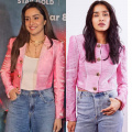 Shraddha Kapoor nails the ultimate cute girl vibe in pink jacket similar to the Rs 63K Alexander Jacket she wore in 2022