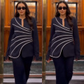 Karisma Kapoor in a pantsuit with line detailing worth Rs 49,900 is the kind of blue we all need in our lives