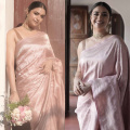 Keerthy Suresh is the perfect bridesmaid to her sister in a pale pink silk saree and we are pinning it right away