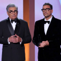 76th Primetime Emmy Awards: Host Dan Levy Reveals Dad Eugene Levy's Baby Reindeer-Style Texts During Hilarious Onstage Monologue 