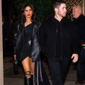  Priyanka Chopra brings the heat to her anniversary dinner with Nick Jonas in bodycon dress with black leather jacket over it and boots