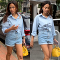 Mira Rajput in denim shorts and knotted shirt shows us how to turn self-care days into style statements