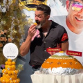 Bobby Deol Birthday: Fans celebrate actor's special day in Aashram style; bring giant laddoo cake to his residence; WATCH