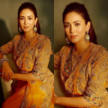 Anant-Radhika’s Shubh Aashirwad: Mira Rajput's heavily embroidered Anamika Khanna palazzo pants-cum-ready-to-wear saree look is a must-have Indo-western fit