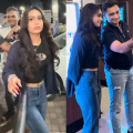  Nysa Devgan in black crop top, shrug, and wide-leg denim jeans screams movie night but make it fashion 