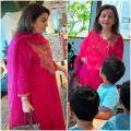 Nita Ambani wears a simple pink ethnic suit and it can make for the perfect Diwali puja outfi