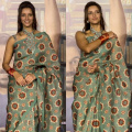 Triptii Dimri’s floral saree and scarf at trailer launch of  Vicky Vidya Ka Woh Wala Video is equal parts vintage glam and modern sass