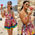Pooja Hegde adds another page to vacation diaries in Saaksha and Kinni’s colorful mini-dress and it’s mamma mia 
