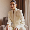 Mom-to-be Athiya Shetty proves her boss-lady persona is unstoppable in Rimzim Dadu’s tailored white pantsuit with striking details