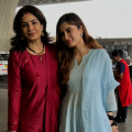 Raveena Tandon’s Rs 38K Chanel bag adds a luxe touch to her red suit as she and Rasha Thadani bring ethnic charm to travel