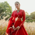 Aditi Rao Hydari wears Sabyasachi red lehenga drenched in heavily embellished jewelry for her second wedding with Siddharth