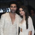 Aadar Jain helps fiancé Alekha Advani to pose for paps as they make FIRST APPEARNCE post Roka ceremony