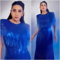 Karisma Kapoor’s Rs 4,13,810 shimmery blue gown will definitely remind you of the disco era