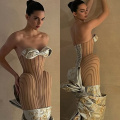 Kendall Jenner in Schiaparelli beige corset gown at Paris Haute Couture week 2025 is unlike anything you’ve seen before