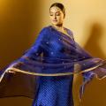 Sonakshi Sinha wears royal blue bandhani kurta and pant set worth Rs 59,900 and it can be perfect Mehendi ceremony look