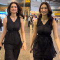 Palak Tiwari adds a fresh ethnic twist to her airport style in a black easy breezy kurta set 
