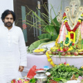 Ganesh Chaturthi 2024: Pawan Kalyan offers prayers and does pooja at Jana Sena Party office; PICS