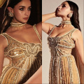 Throwback to when Alia Bhatt dazzled as a golden Goddess in her embellished gown with cape