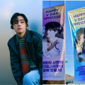 'Happy V Day': BTS member Kim Taehyung's fans arrange for over 70 banners near military base ahead of his 29th birthday