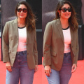 Kareena Kapoor serves mix of cool and class in  sage green blazer paired with wide-leg denim jeans