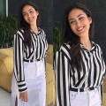 Mira Kapoor looks radiant in Rs 28,000 denim skirt and striped shirt as she enjoys long weekend bliss