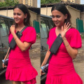 Tejasswi Prakash gives peppy spin to monsoon style with a rose-pink mini dress and Prada bag 