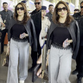 Madhuri Dixit adds posh touch to her leather-jacket airport ensemble with Louis Vuitton bag valued at Rs 1.77L