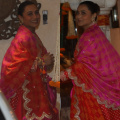 Rani Mukerji repeats her red and pink bandhani suit for Karwa Chauth celebrations; proves sustainability champions