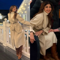 Shilpa Shetty’s white turtleneck dress and trench coat ensemble is a must-have addition to your Holiday mood board 