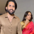 Naga Chaitanya and wife Sobhita Dhulipala grace Thandel success meet together in their elegant looks; WATCH