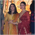 WATCH: Alia Bhatt’s sister Shaheen fixing her tilak at Durga Puja pandal is major sibling goals; duo joins Kajol, Tanishaa Mukerji for festivities