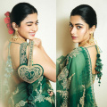 Not Rashmika Mandanna’s worth Rs 1,19,500 green saree but her glam makeup is the ONLY saving grace