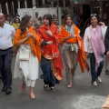 Dakota Johnson embraces Indian culture; seeks blessings at Siddhivinayak temple with Sonali Bendre; WATCH