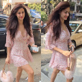 Disha Patani turns the cold season into a floral fiesta with her pink dress and Fendi fur bag worth Rs 2,68,757 